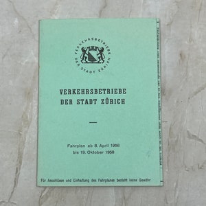 1958 Zürich Germany Strassenbahn Autobus Trolleybus Fahrplan AE3