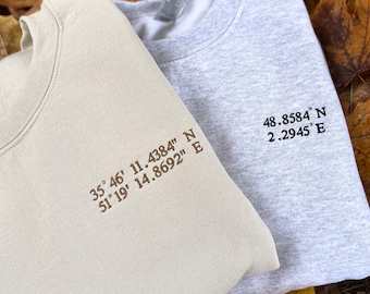 Custom Coordinates and Sleeve Embroidered Crewneck