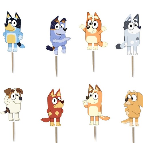 Bluey Cupcake Toppers 12pc 24 Pc 36pc Etsy