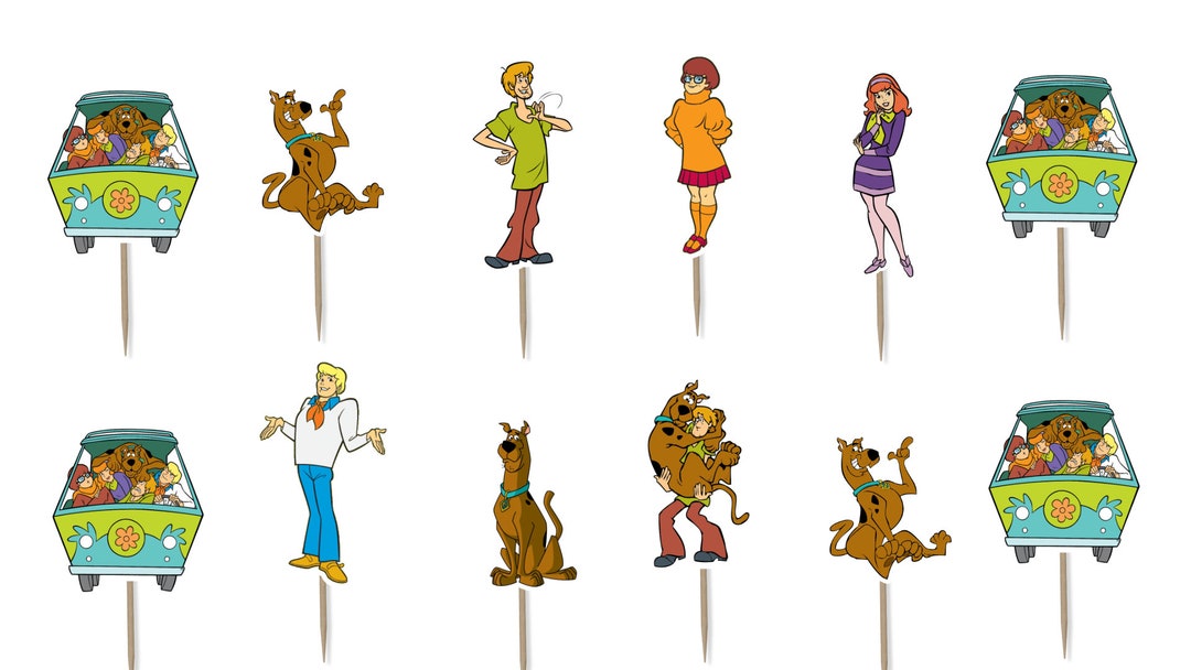 Scooby Doo Cupcake Toppers 12pc, 24 Pc, 36pc - Etsy