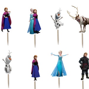 Frozen Cupcake Toppers 12pc, 24 pc, 36pc