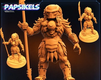 skull hunter sergio lo clan de chala me chala |Wargame|Tabletop|RPG|20 mm|28 mm|32 mm|Miniature|SCIFi|Scale|Infantry|unpainted resin figures