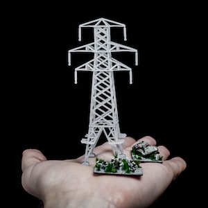 Transmission Tower Terrain |Wargame|Tabletop|RPG|20 mm|6 mm|28 mm|32 mm|Miniature|SCIFi|Future|Scale|unpainted miniature|6 mm miniature|DnD