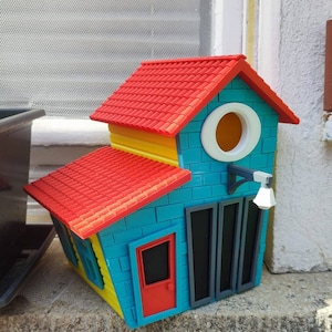 Pajarera estilo dibujos animados|Miniatura de 6 mm