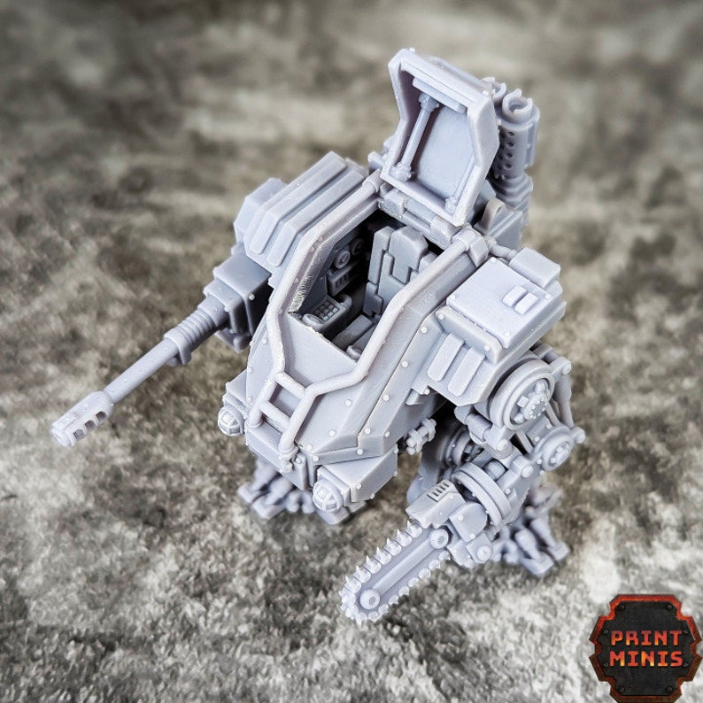 Iron Stalkers Mech Kit WargameTabletopRPG20 mm28 mm32 mmMiniatureSCIFiFutureScaleInfantryunpainted resin figures image 3