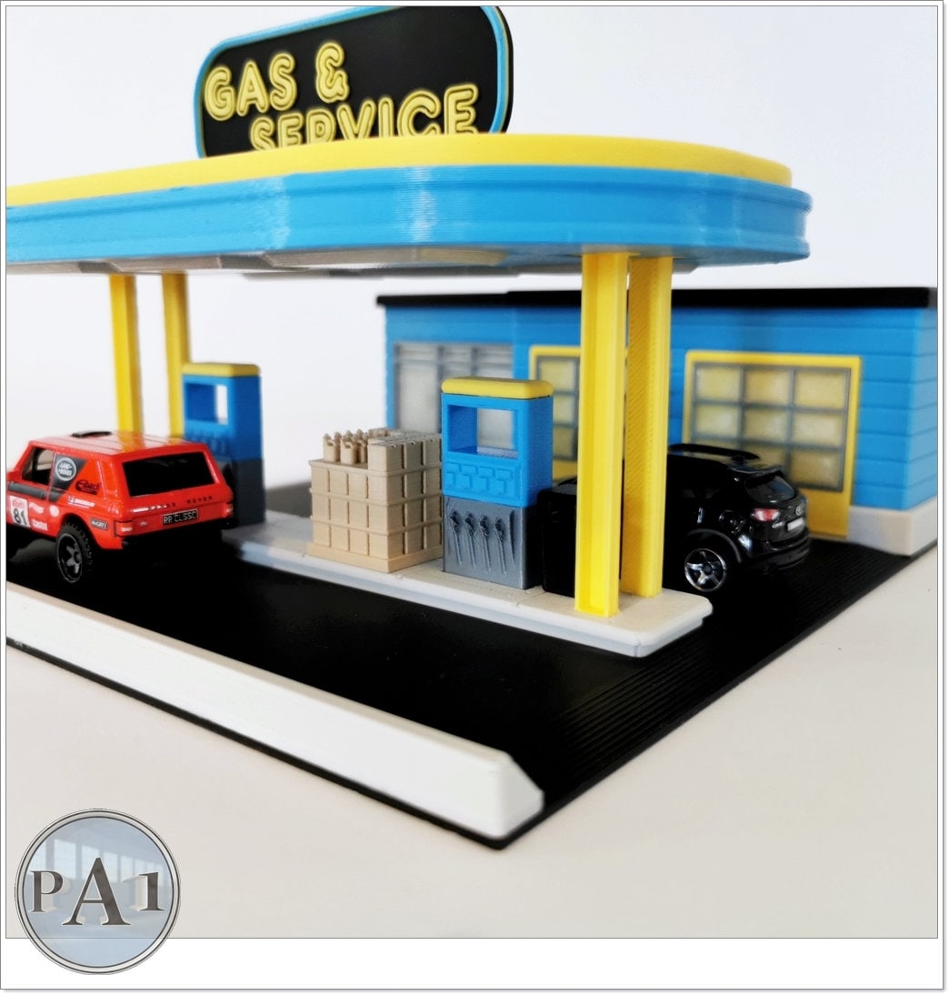 American Gas Station for Vehicle Models Hotwheels|matchbox|siku|1