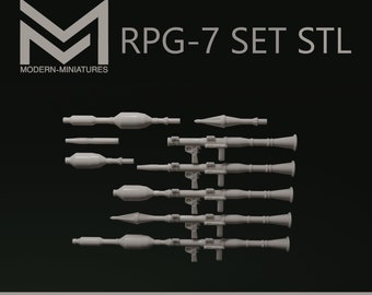 RPG7 Set |Wargame|Tabletop|RPG|20 mm|28 mm|32 mm|Miniature|SCIFi|Future|Scale|Infantry|unpainted resin figures