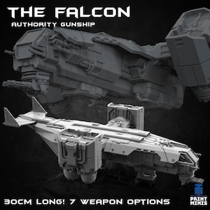 The Falcon Gunship |Wargame|Tabletop|RPG|20mm|28mm|32mm|Miniatur|SCIFi|Future|Scale|unbemalte Miniatur|6mm Miniatur|DnD