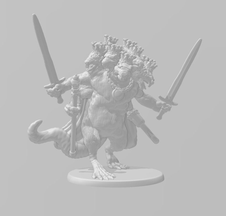 Mouse-King |Wargame|Tabletop|RPG|20 mm|28 mm|32 mm|Miniature|Scale|Infantry|unpainted resin figures