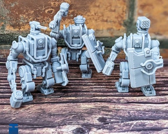 The Centurions - Melee Robots |Wargame|Tabletop|RPG|20 mm|28 mm|32 mm|Miniature|SCIFi|Future|Scale|unpainted miniature|6 mm miniature|DnD