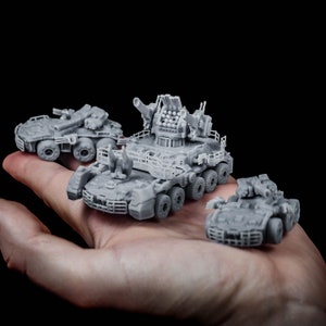 Land Battleships |Wargame|Tabletop|RPG|6 mm|20 mm|28 mm|32 mm|Miniature|SCIFi|Future|Scale|unpainted miniature|6 mm miniature|DnD
