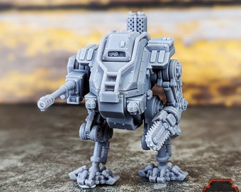 Iron Stalkers Mech Kit |Wargame|Tabletop|RPG|20 mm|28 mm|32 mm|Miniature|SCIFi|Future|Scale|Infantry|unpainted resin figures