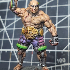 cyberpunk mma champion|Papsikels|Wargame|Tabletop|RPG|20mm|28mm|32mm|Miniatur|SCIFi|Future|Scale|unbemalte Miniatur|6mm Miniatur|DnD