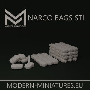 Narco Bags |Wargame|Tafelblad|RPG|20 mm|28 mm|32 mm|Miniatuur|SCIFi|Toekomst|Schaal|Infanterie|ongeverfde harsfiguren