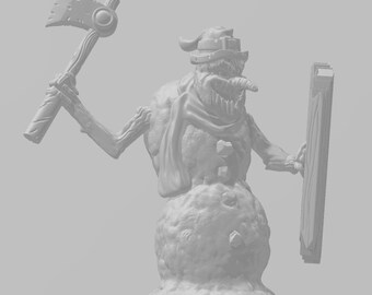 bad-snowman-28 mm-v2 |Wargame|Tabletop|RPG|20 mm|28 mm|32 mm|Miniature|Scale|Infantry|unpainted resin figures