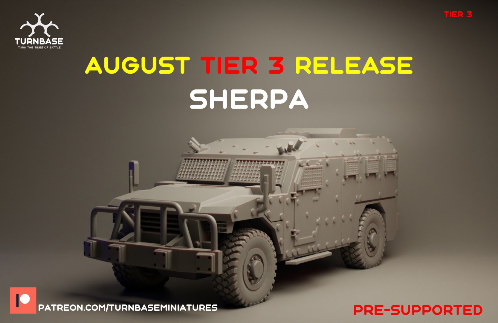 Sherpa APC Vehicle|Wargame|Tabletop|RPG|20 mm|28 mm|32 mm|Miniature|SCIFi|Future|Scale|unpainted miniature|6 mm miniature|DnD