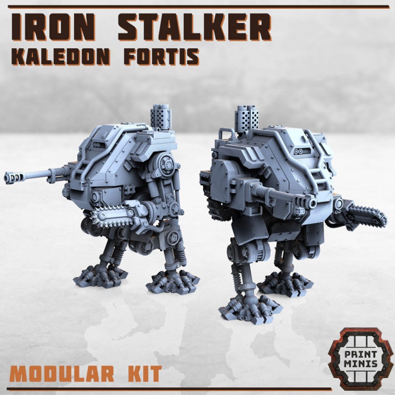 Iron Stalkers Mech Kit WargameTabletopRPG20 mm28 mm32 mmMiniatureSCIFiFutureScaleInfantryunpainted resin figures image 2