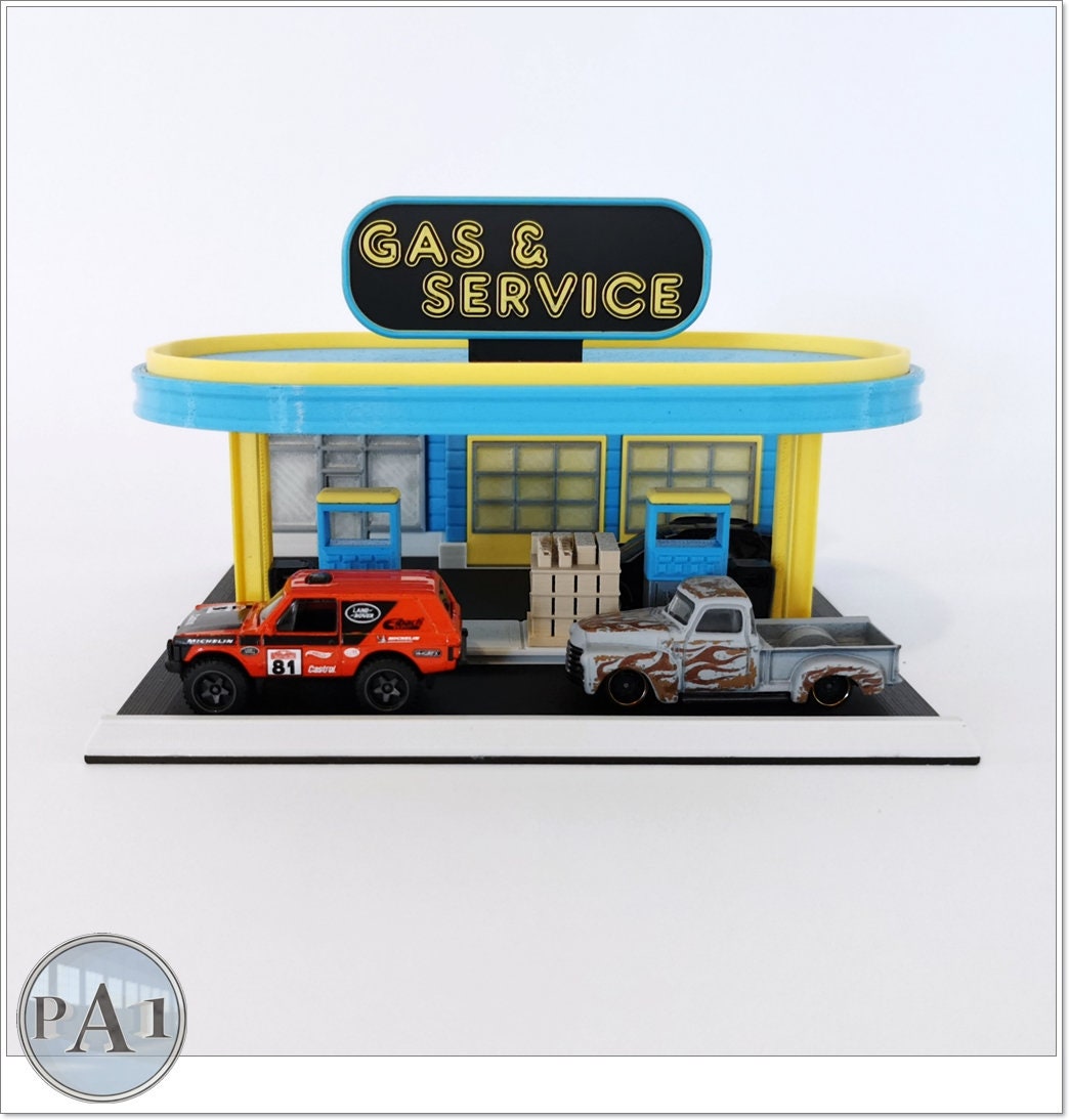 American Gas Station for Vehicle Models Hotwheels|matchbox|siku|1
