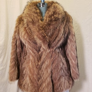 Chevron Fox Fur Jacket – GIA.VS