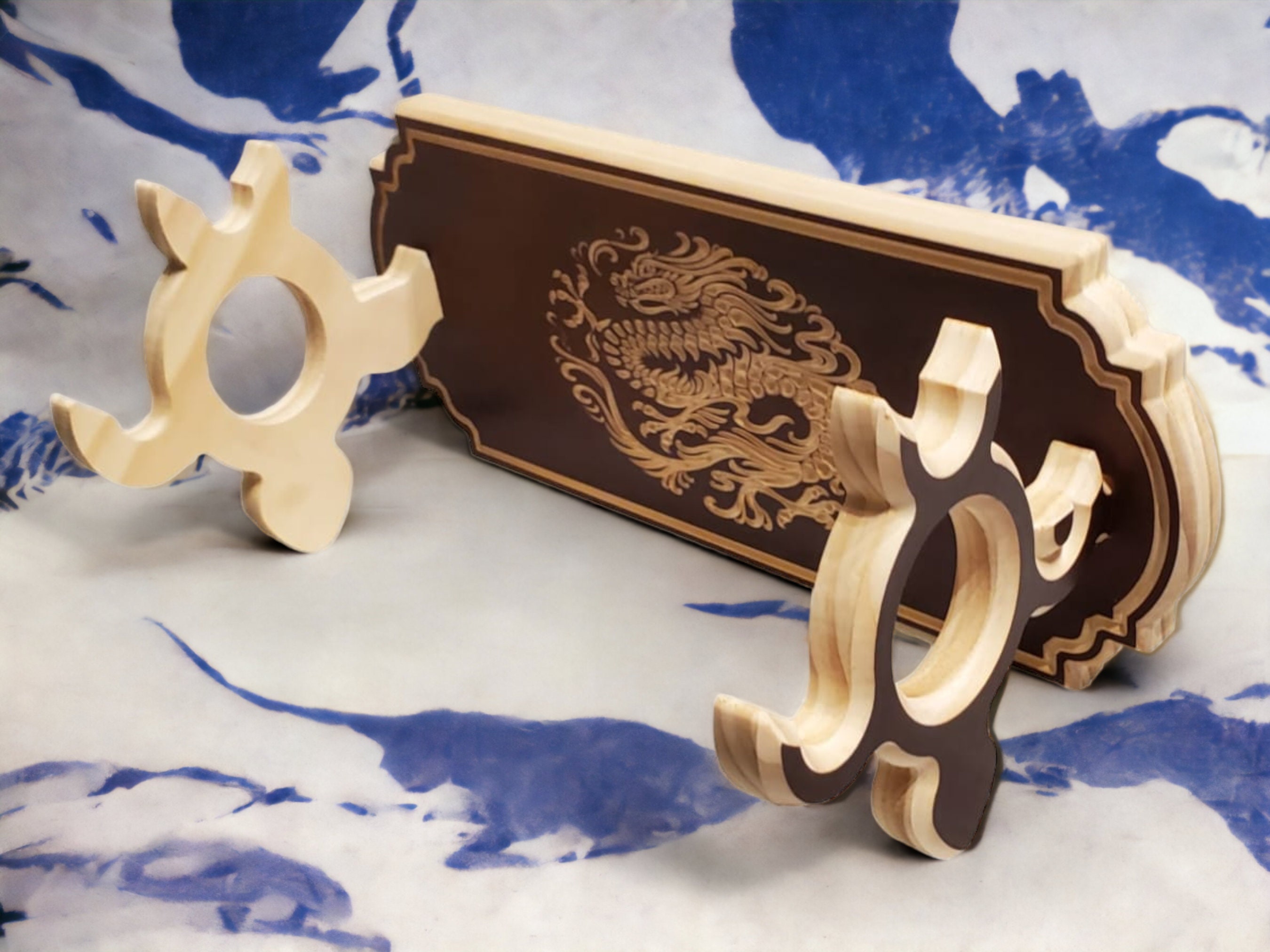 Handmade Dragon Sword Holder Wall Sword Holder Shelf Handmade Solid ...