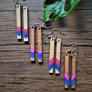 Bisexual Pride Earring - Queer Earrings - Pansexual - Bi - Demi - LGBT - LGBTQ - LGBTQIA - Lesbian - Gay - Trans - Nonbinary