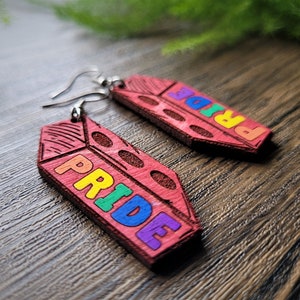 Pride Brick Earring - Rainbow Queer Earrings - Bisexual - Ally - LGBT - LGBTQ - Alphabet Mafia - Lesbian - Gay - Trans - Protest - Stonewall
