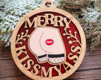 Naughty Ornaments - Adult Humor Christmas Ornament - White Elephant Gift - Funny Gag Gifts - Sexy - Swingers - Dirty Santa - Kinky - Mature