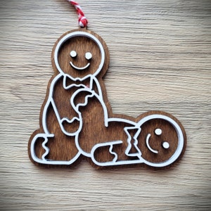 Naughty Gingerbread Ornaments - Gay Adult Humor Christmas Ornament - White Elephant Gift - Funny Gag Gifts - LGBT - Queer Pride - Mature