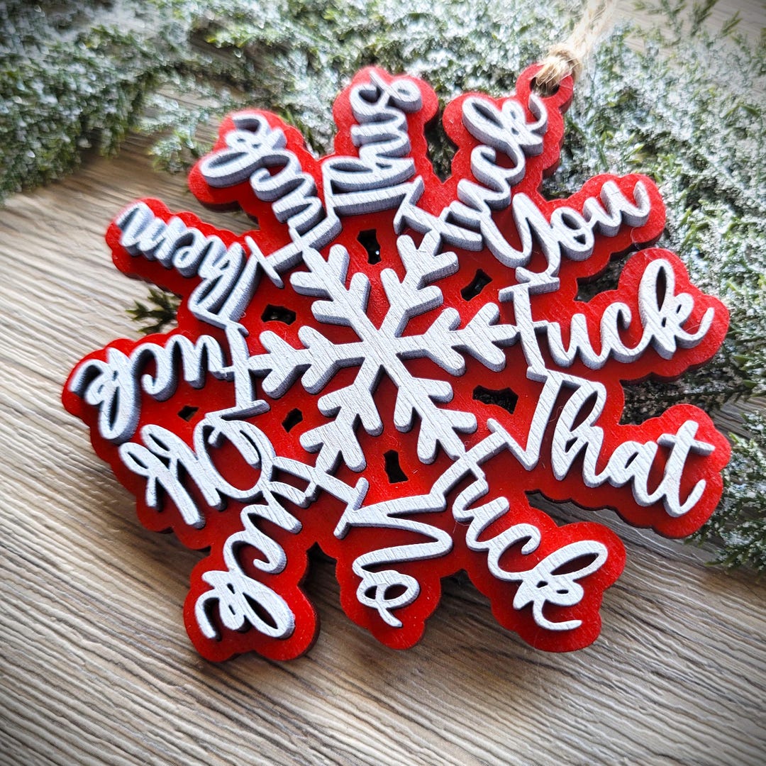 Fuck Flake Fuckflake F-flake Ornaments Adult Humor Christmas Ornament ...