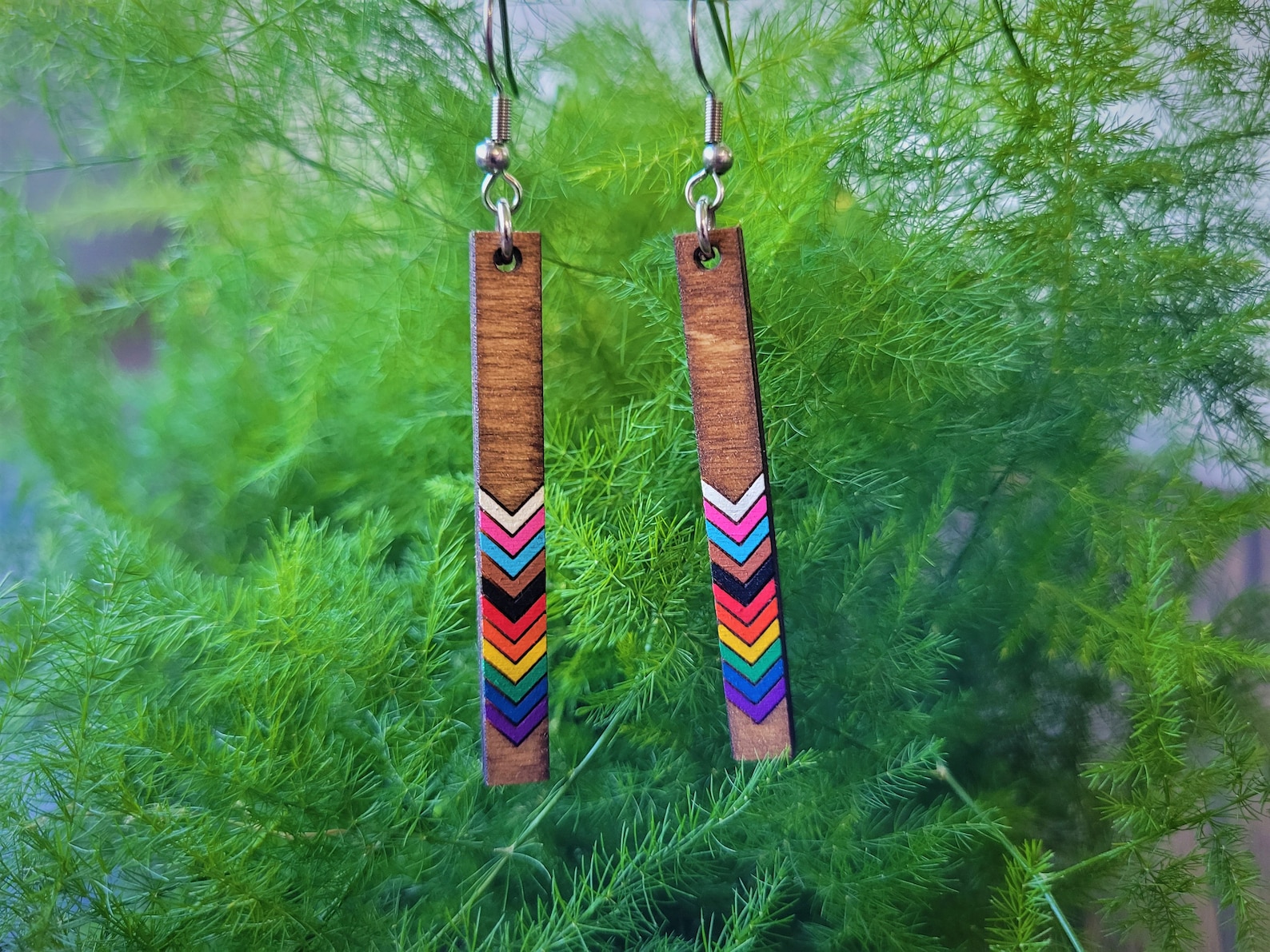 Rainbow Progress Pride Earring Queer Earrings Pan | Etsy