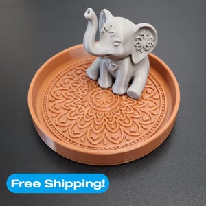 Elephant Jewelry Dish – Mandala Jewelry Holder, Trinket Tray, Elephant Jewelry Catch