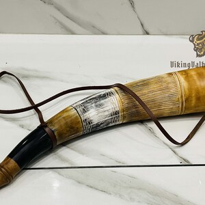 Bear Horn Large Sounding Bugle Horn Blowing Whistle Viking Norse Medieval For Sale
