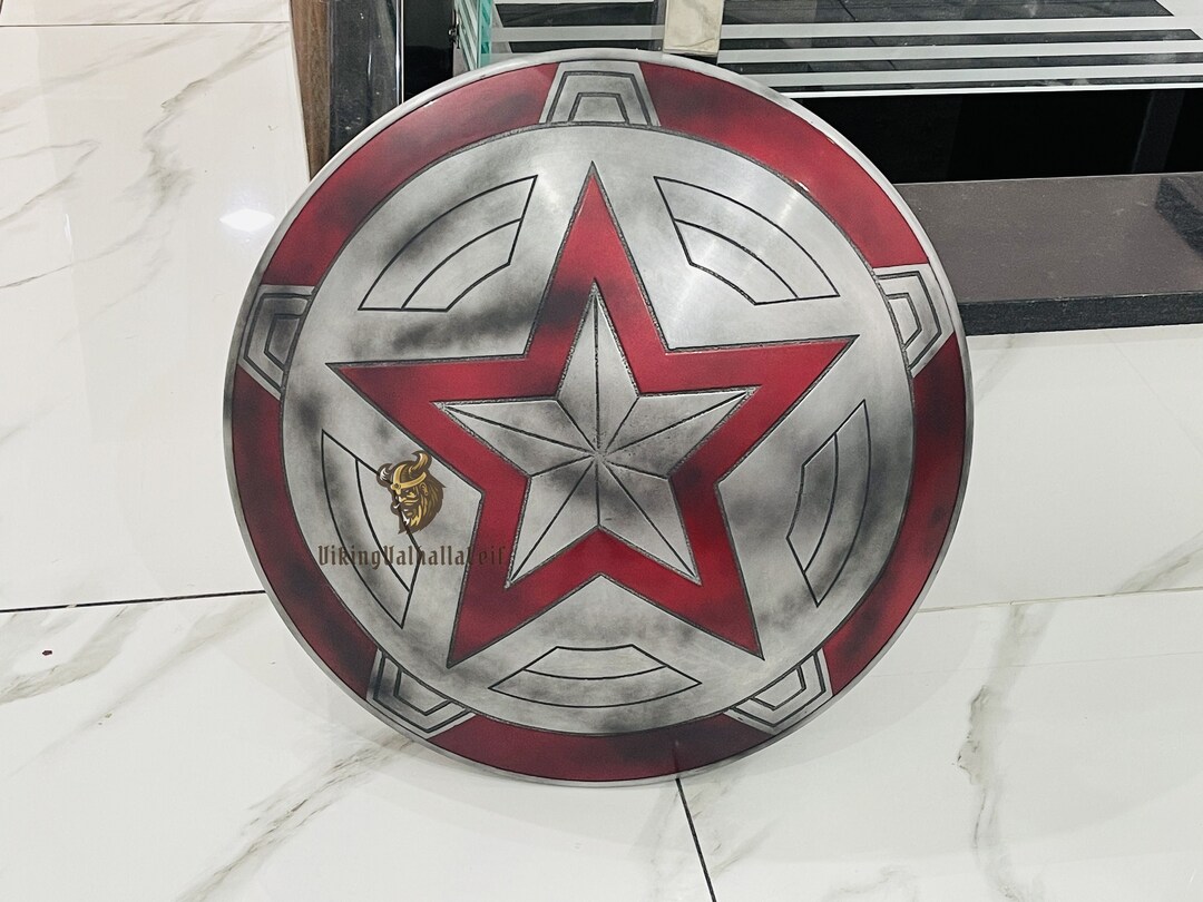 Red Guardian Shield Marvel Cinematic Shield Battle Damage Replica
