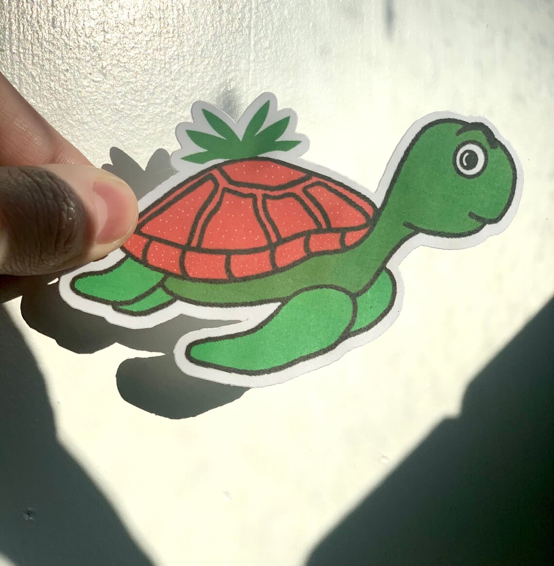 Strawberry Turtle Sticker Turtle Sticker Etsy UK
