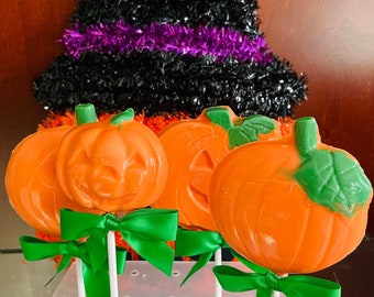 HALLOWEEN Pumpkin Chocolate Lollipops/Pumpkin lollipop