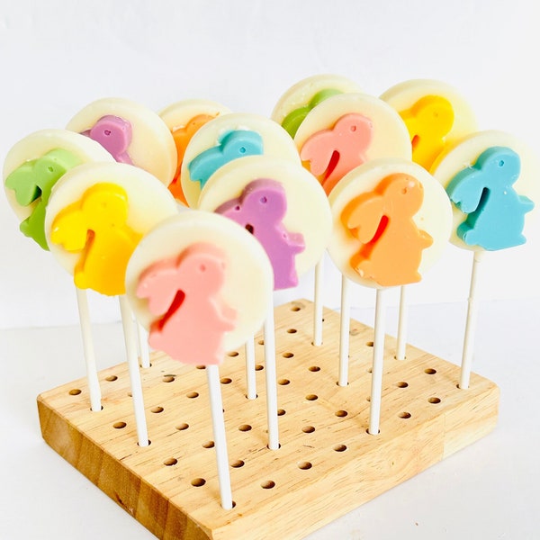 18 Easter Chocolate Lollipops/Easter Bunny Chocolate Lollipop/Chocolate Lollipops/Easter Bunny