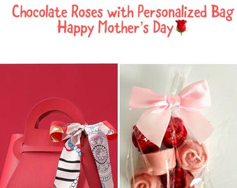 Mother’s Day Chocolate Roses/Mother’s Day Bouquet/Mother’s Day Gift for Her/Chocolate Rose Bouquet/RED