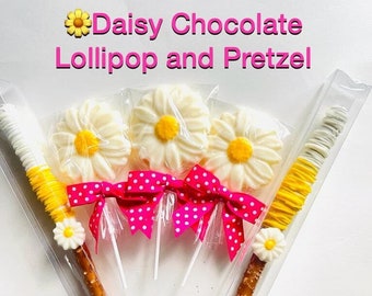 Daisy Chocolate Lollipops and Daisy Chocolate Pretzels