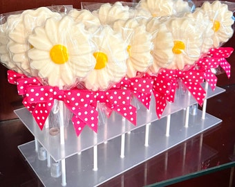 Daisy Chocolate Lollipops/Spring Flowers lollipop/Daisy Lollipops/Chocolate Lollipops