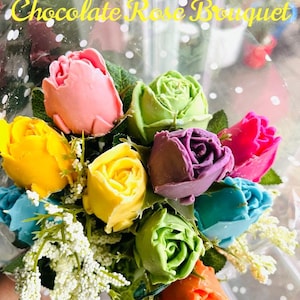 Mother’s Day Chocolate Roses/Mother’s Day Bouquet/Mother’s Day Gift for Her/Chocolate Rose Bouquet/ Chocolate roses on a stem