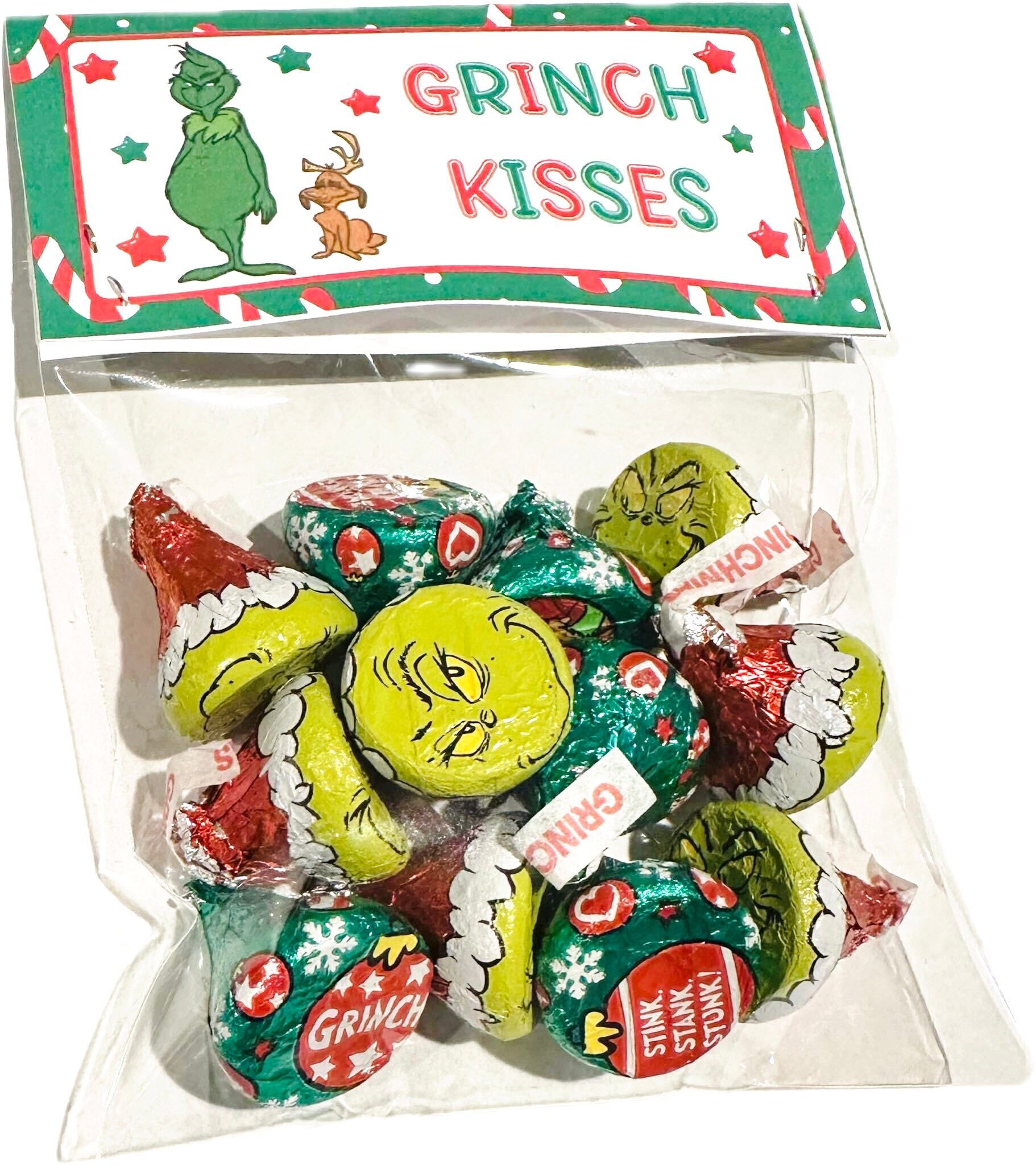 Grinch Kisses Favor Bags - Etsy
