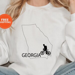 Georgia State Radfahren Sweatshirt für sie, Georgia Radfahren Sweatshirt, Radfahren Sweatshirt für Mädchen, Georgia Sweatshirt, Georgia Radfahren