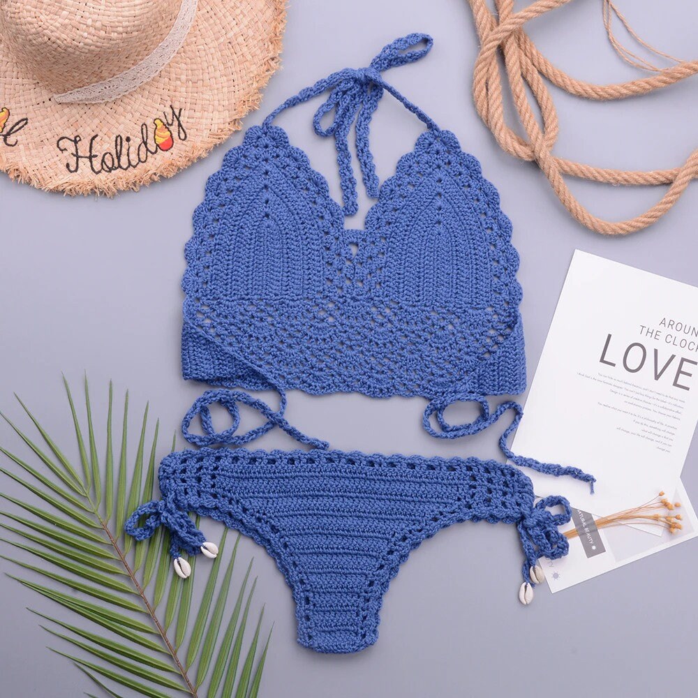 Sexy Brazilian Crochet Bikini for Summer Beach Party Knitted Etsy