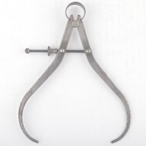 Vintage Starrett 6.5&quot; Outside Spring Caliper – 1960s Flat Leg Precision Tool, Made in USA