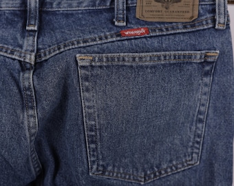 Wrangler Relaxed Fit Jeans – Men’s Dark Wash Denim Workwear  35 x 29