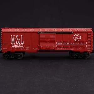 Vintage Lionel Boxcar #6464525: Minneapolis & St. Louis, O/O-27 Scale