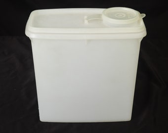 Vintage Tupperware Store-N-Pour #469 — 3 Qt Clear Flip-Top Pantry Container