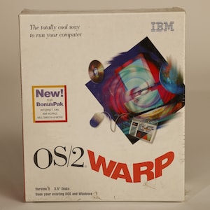 Sealed IBM OS/2 WARP 3: 1994 Vintage Software with Bonus Pack