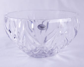 1980s Gorham Star Blossom Crystal Bowl — 8" German Lead Crystal, Starburst Cut