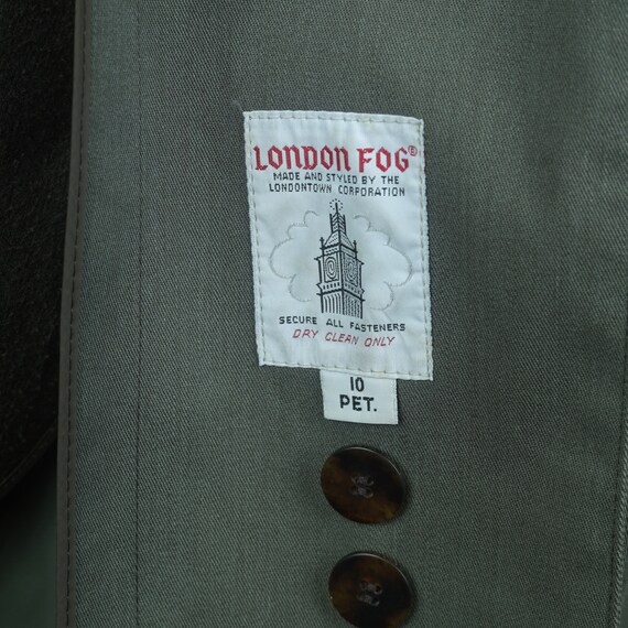 London Fog Wool Lined Trench Coat Size 10 Petite - image 5